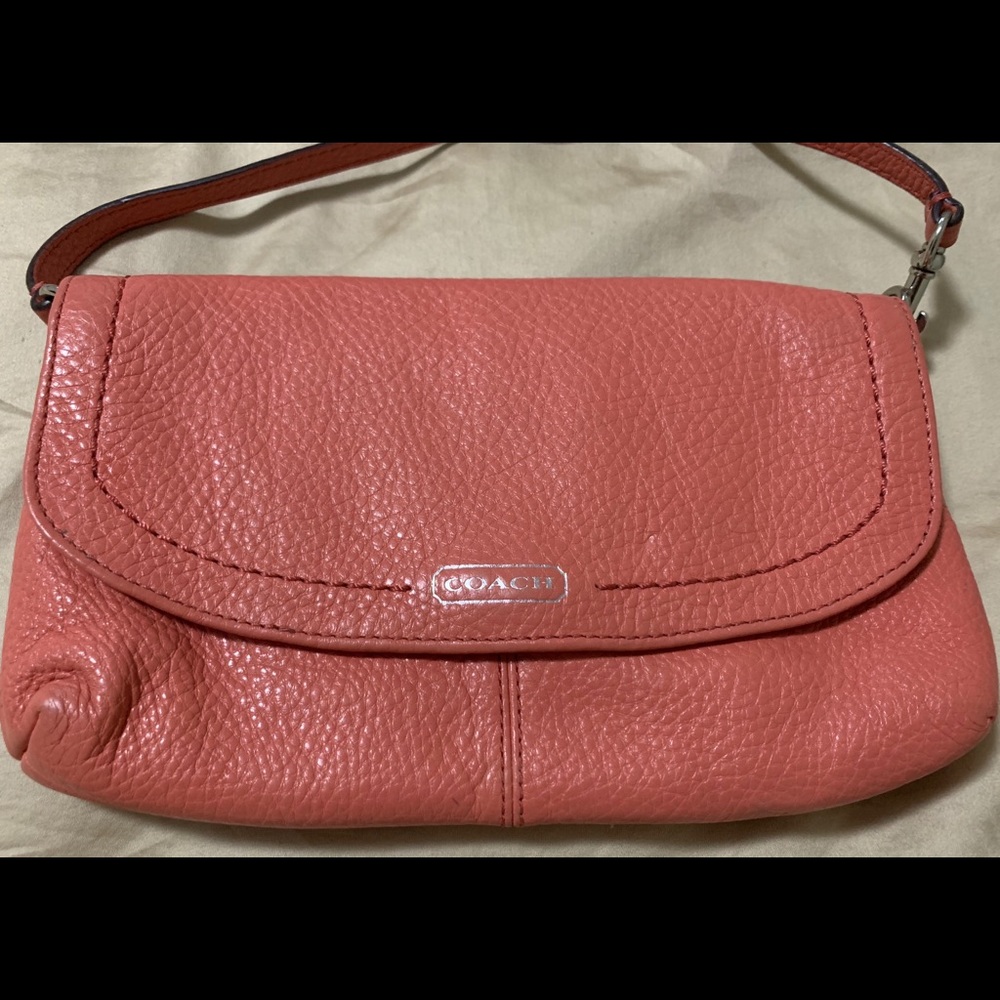Coach leather clutch